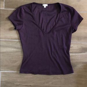 XOXO Plum V-neck